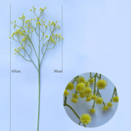 Wei's Moment 5Pcs Artificial  Flowers, Fake Flowers Silk Plastic Artificial Gypsophila Realistic Flower Arrangements Wedding Decoration Table Centerpieces yellow - thumbnail 4