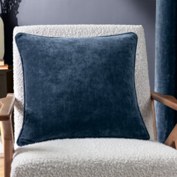 Yard Cushion Heavy Chenille Square Navy 50x50cm - thumbnail 1