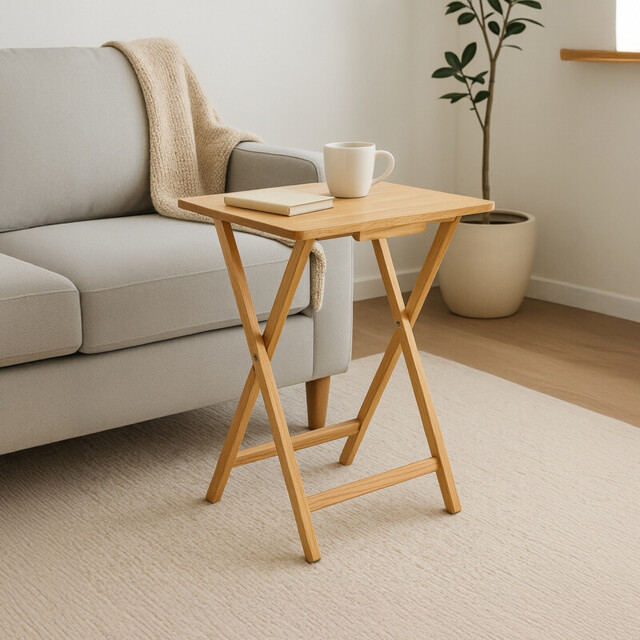 Vida Designs Side Table Folding Oak - image 1