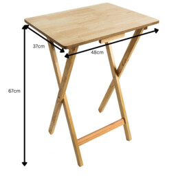 Vida Designs Side Table Folding Oak - thumbnail 4