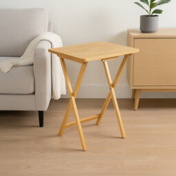 Vida Designs Side Table Folding Oak - thumbnail 2