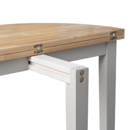 Dining & Console Table Altona Round/Half Moon Extendable Grey/Oak D:90cm - thumbnail 3