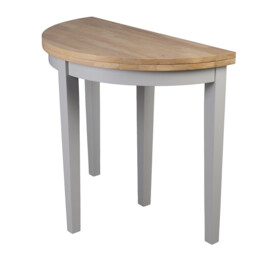 Dining & Console Table Altona Round/Half Moon Extendable Grey/Oak D:90cm - thumbnail 6