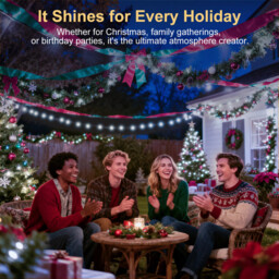 Vivreal 2PCS Solar Copper Wire String Lights – 8M (26 ft) 80 LEDs Cool White， Waterproof Outdoor Fairy Lights for Garden， Patio & Holiday Decoration, New Year Sale , Top gift picks - thumbnail 2