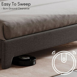 Vida Designs Bed Frame Victoria Linen Dark Grey King - thumbnail 6