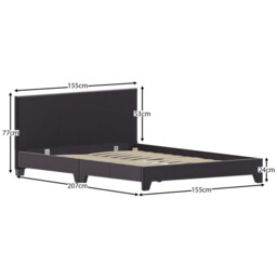 Vida Designs Bed Frame Victoria Linen Dark Grey King - thumbnail 5