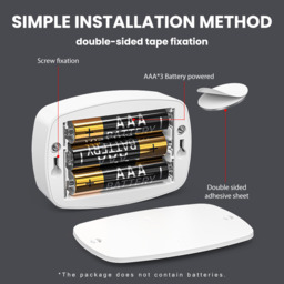 VIVREAL Motion Sensor Night Lights 4-Pack with 3200K–2800K Warm White Glow， 35LM Brightness， Battery Powered， T023, New Year Sale , Top gift picks - thumbnail 3