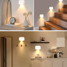 VIVREAL Motion Sensor Night Lights 4-Pack with 3200K–2800K Warm White Glow， 35LM Brightness， Battery Powered， T023, New Year Sale , Top gift picks - thumbnail 4