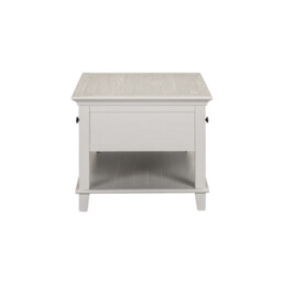 Coffee Table Provence 2 Drawers Rustic Pine White - thumbnail 3