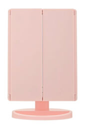 Premier Housewares Beauty Mirror Cassini Tri Fold LED - Pink - thumbnail 3