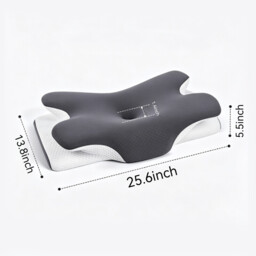 JORDAN&JUDY Memory Foam Pillow, Slow Rebound Breathable Neck Pillow for Sleeping, Gray - thumbnail 4