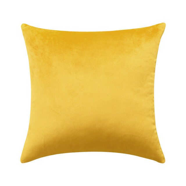 Deconovo Dutch Velvet Fabric Cushion Cover, Yellow, 45×45 cm, Pack of 1 - image 1