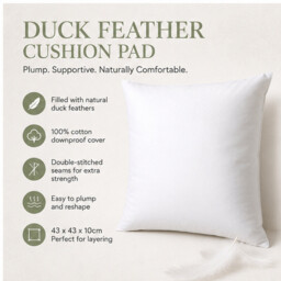 Riva Home Cushion Pad Duck Feather 43x43cm - thumbnail 3