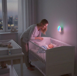 Remote control RGB night light with 13 colors, SMD LED 0.5W 110-220V, ABS+ metal, bedroom timer function for children's room - thumbnail 5