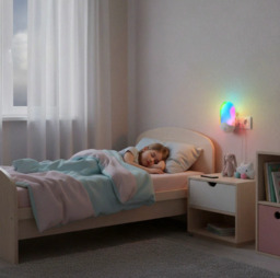 Remote control RGB night light with 13 colors, SMD LED 0.5W 110-220V, ABS+ metal, bedroom timer function for children's room - thumbnail 3