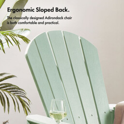 Vonhaus Westport Adirondack Static Chair - Green - thumbnail 3