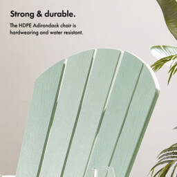 Vonhaus Westport Adirondack Static Chair - Green - thumbnail 7