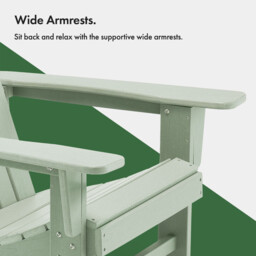 Vonhaus Westport Adirondack Static Chair - Green - thumbnail 2
