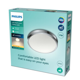 Philips Ceiling Light LED Luminaire Doris Bathroom Warm White 17W Chrome D:31.3cm - thumbnail 7