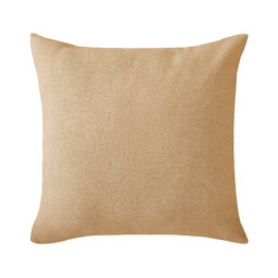 Deconovo faux linen cushion cover orange color 45*45cm 1pc - thumbnail 1