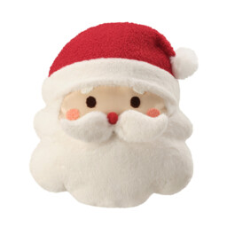 Ashler Santa Claus Christmas Pillow, Santa Shaped 3D Plush Throw Pillow, Cute Beard Decorative Cushion for Couch, Chair, Bed, 16x13.5 Inches, Red