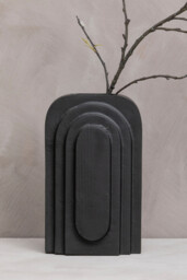 Fifty Five South Vase Hapax Abstract Tall Black - thumbnail 5