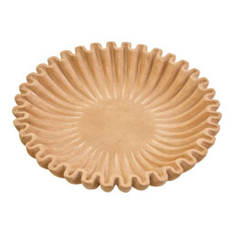 Fifty Five South Decorative Bowl Savio Fluted Marble Ochre Large - thumbnail 5