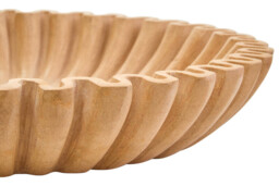 Fifty Five South Decorative Bowl Savio Fluted Marble Ochre Large - thumbnail 7