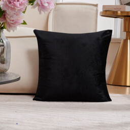 Deconovo Dutch Velvet cushion cover black color 50*50cm 1pc - thumbnail 5