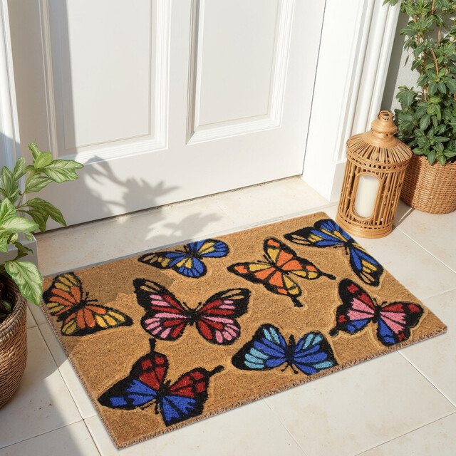 Likewise Doormat Butterfly Coir 45x75cm - image 1