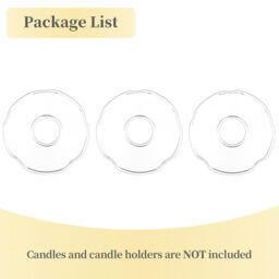 Glass Bobeches for Candlestick Holders, 3 PCS Candle Drip Protectors Candle Rings for Tapers, Candle Drip Catcher for Candle Stick Candle Holder for Wedding Party Church Home (Scallop, Clear) - thumbnail 2