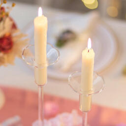 Glass Bobeches for Candlestick Holders, 3 PCS Candle Drip Protectors Candle Rings for Tapers, Candle Drip Catcher for Candle Stick Candle Holder for Wedding Party Church Home (Scallop, Clear) - thumbnail 6