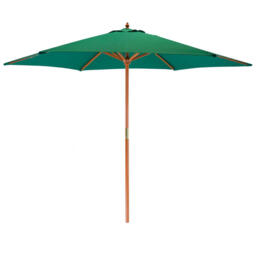 Harbour Housewares Garden Parasol, Wooden Frame - thumbnail 1