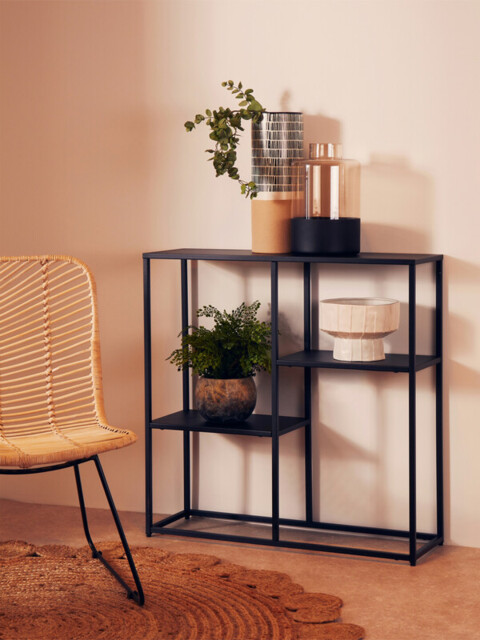 Interiors by Premier Console Table Acero Metal Black - image 1