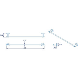 Croydex Romsey Flexi-Fix Towel Rail - thumbnail 2