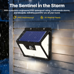 VIVREAL Solar wall lights Charged by solar energy， Four-pack 140Led YHM02A , New Year Sale , Top gift picks - thumbnail 7