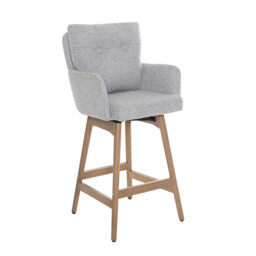 Bar Stools Cotswold Swivel Grey 2pcs - thumbnail 2
