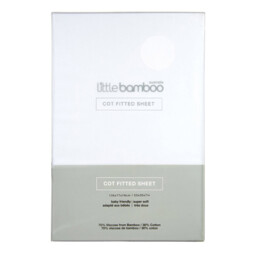 Little Bamboo Cotbed Fitted Sheet Natural White - thumbnail 1