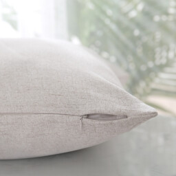 Deconovo faux linen cushion cover cream color 45*45cm 1pc - thumbnail 4