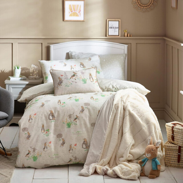 Peter Rabbit™ Duvet Cover Set Classic 100% Cotton Natural Single - image 1