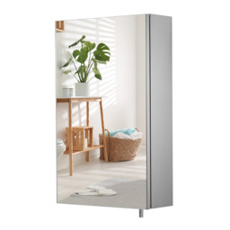 " Croydex Cullen Stainless Steel Bathroom Mirror Cabinet "
