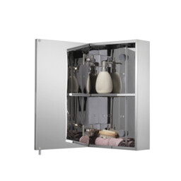 " Croydex Cullen Stainless Steel Bathroom Mirror Cabinet " - thumbnail 2