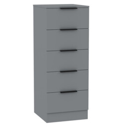 Vida Designs Drawer Chest Narrow Trega 5 Drawers Grey - thumbnail 2
