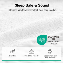 Novilla 25cm Medium Firm Hybrid Mattress -3FT Single (90x190cm) - UK Pocket Sprung & Foam for Support & Comfort, Soft-Touch Cover, Mattress in a Box - thumbnail 2