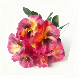 4Pcs 11in/28cm Artificial Pansies Flowers Outdoor Faux Flowers Plastic Plants Artificial Silk Flowers for Front Porch Garden Window Box Hanging Planter Decoration(orange) - thumbnail 3