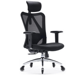 SIHOO Office Chair Ergonomic Desk Chair, Breathable Mesh Design High Back Computer Chair, Adjustable Headrest and Lumbar Support, Upgraded to Rollerblade Wheels (Black) - thumbnail 4