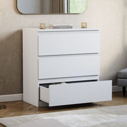 Vida Designs Drawer Chest Denver 3 Drawers White - thumbnail 4