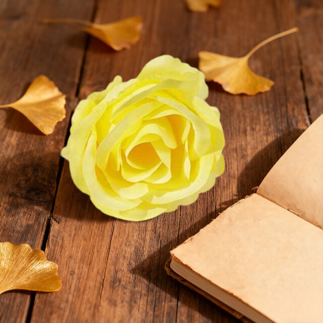 Wei’s Moment 20Pcs Artificial Flowers Roses, Real Touch Foam Roses, Fake Flowers Rose for DIY Wedding Bridal Bouquets Baby Shower Table Centerpieces Home Decorations, Cream Yellow - image 1
