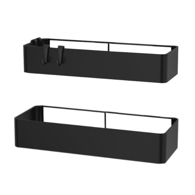 JORDAN&JUDY 2-Piece Large Iron Bathroom Shelf Set, 38.6cm + 40cm, Rust-Resistant - image 1
