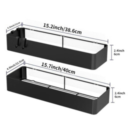 JORDAN&JUDY 2-Piece Large Iron Bathroom Shelf Set, 38.6cm + 40cm, Rust-Resistant - thumbnail 5